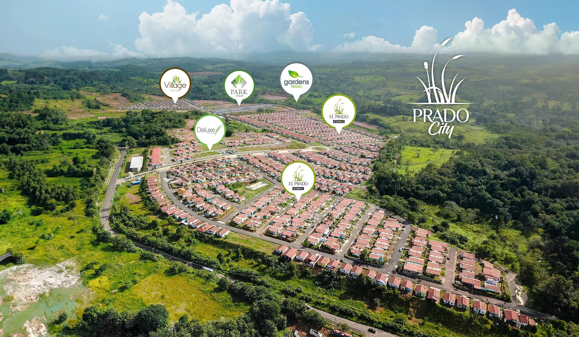 Panorámica oficial de El Prado con identificación de proyectos